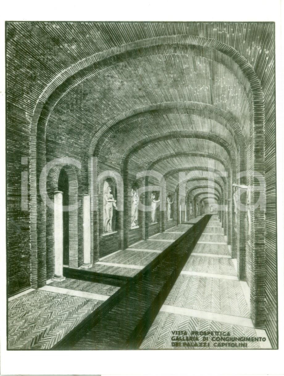 Fotografia d'epoca originale 1939 ROMA Galleria congiungimento palazzi capitolini *Rendering fotografico 1