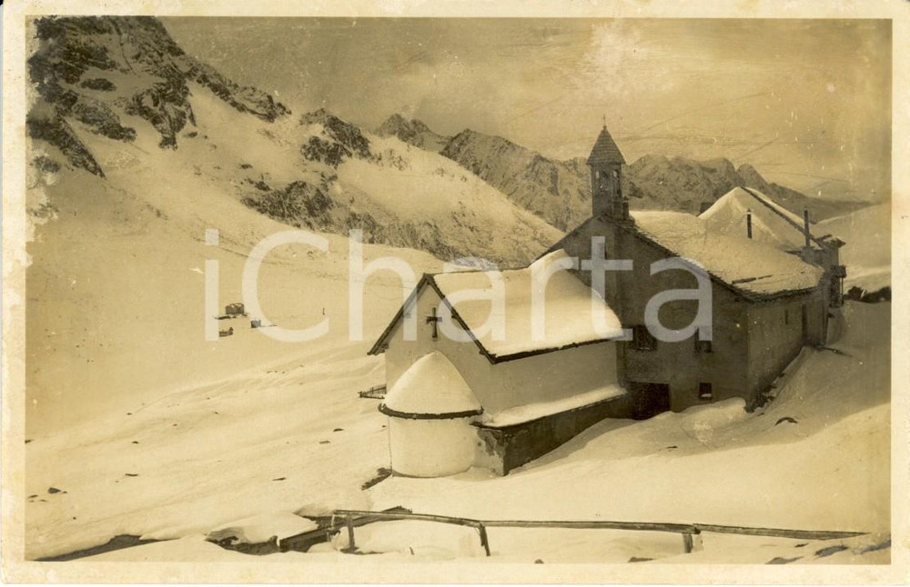Cartolina originale da collezione 1932 PASSO DEL TONALE TN Veduta chiesetta dell OSPIZIO Cartolina FP NV 1