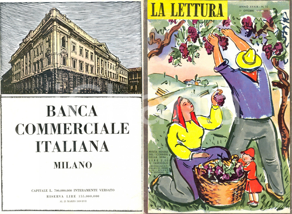 Giornale, rivista storica 1939 LA LETTURA Le prime settimane di GUERRA Ill. MARCHI Anno XXXIX nÂ°10 1