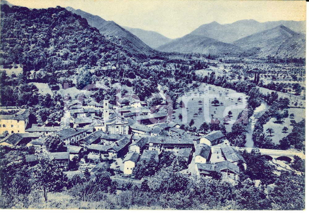 Cartolina originale da collezione 1940 ca VALGRANA CN Panorama Cartolina postale FG NV 1