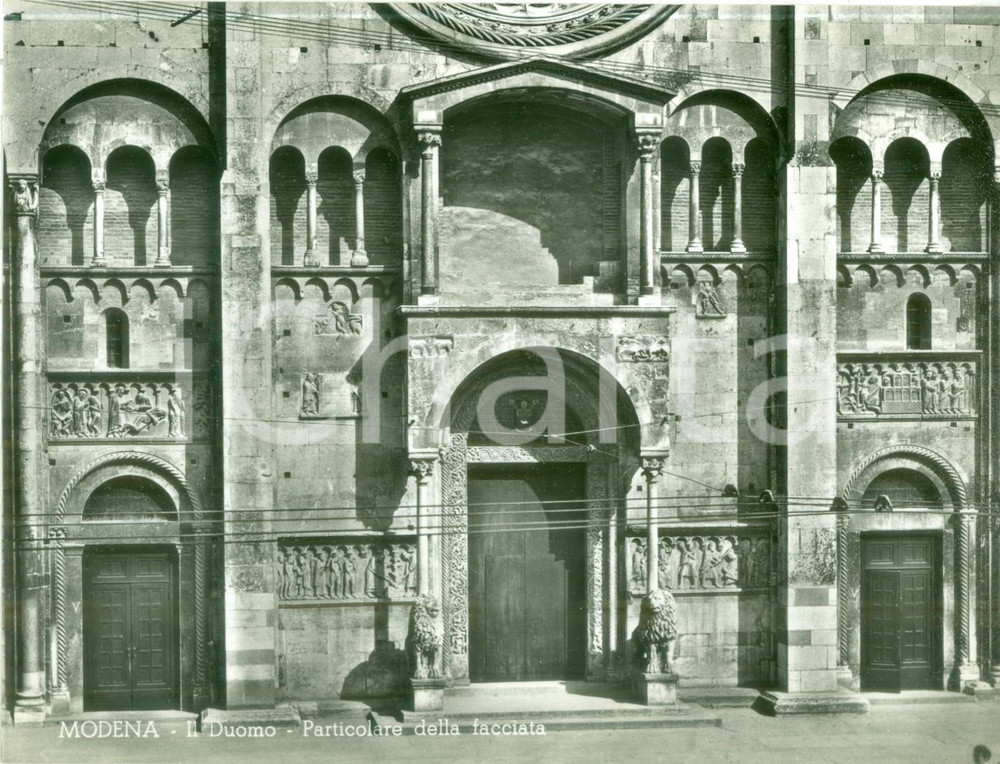 Cartolina originale da collezione 1970 ca MODENA Particolare della facciata del Duomo Cartolina 18 x 13 1