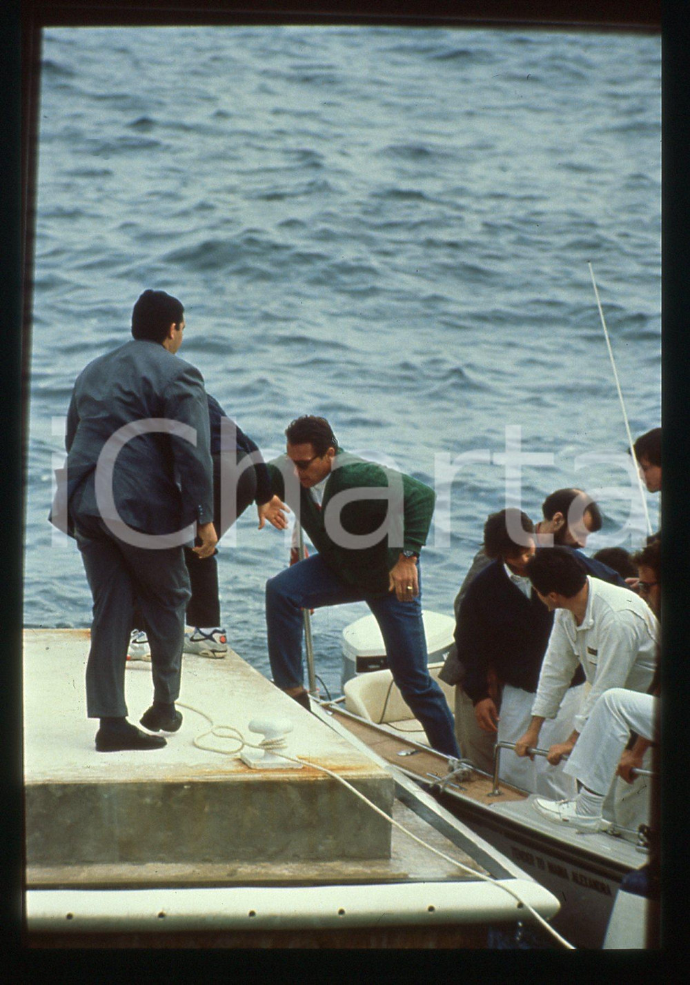 35mm vintage slide* 1991 CANNES - Arnold SCHWARZENEGGER paparazzato in barca 12