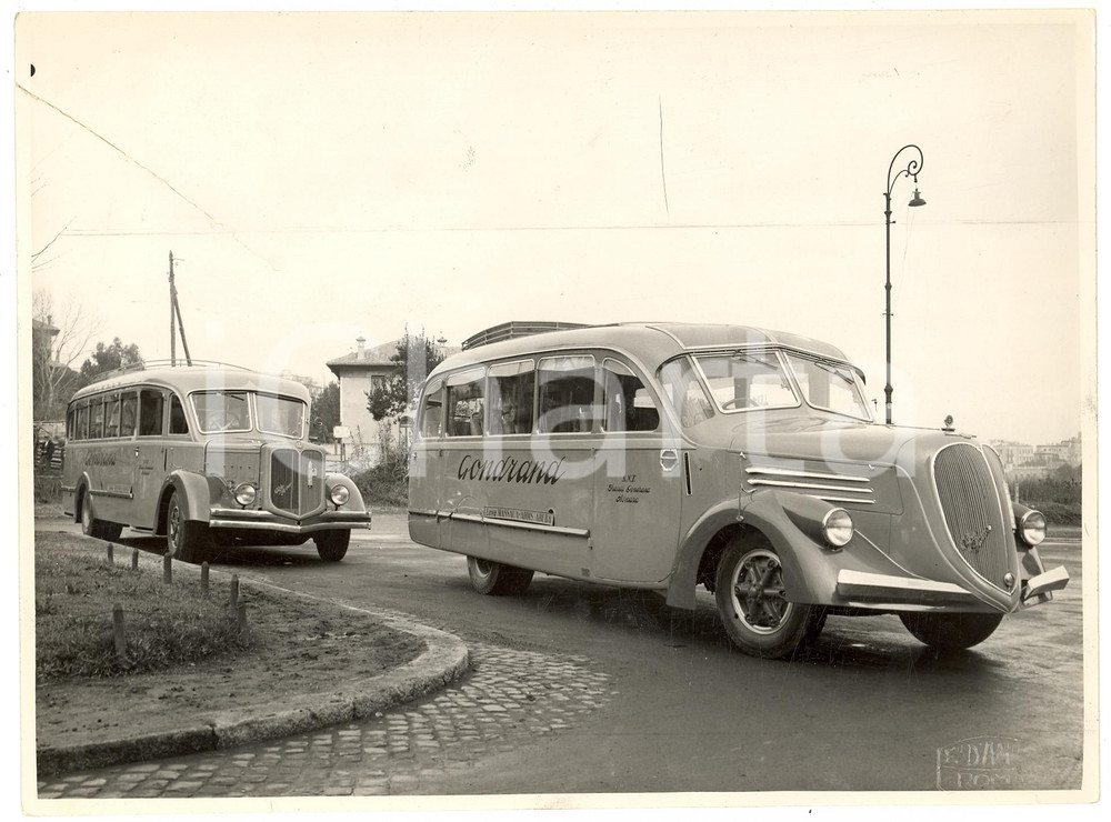 Fotografia d'epoca originale 1937 ROMA Autobus Fratelli GONDRAND Linea MASSAUA - ADDIS ABEBA *Danneggiata 1