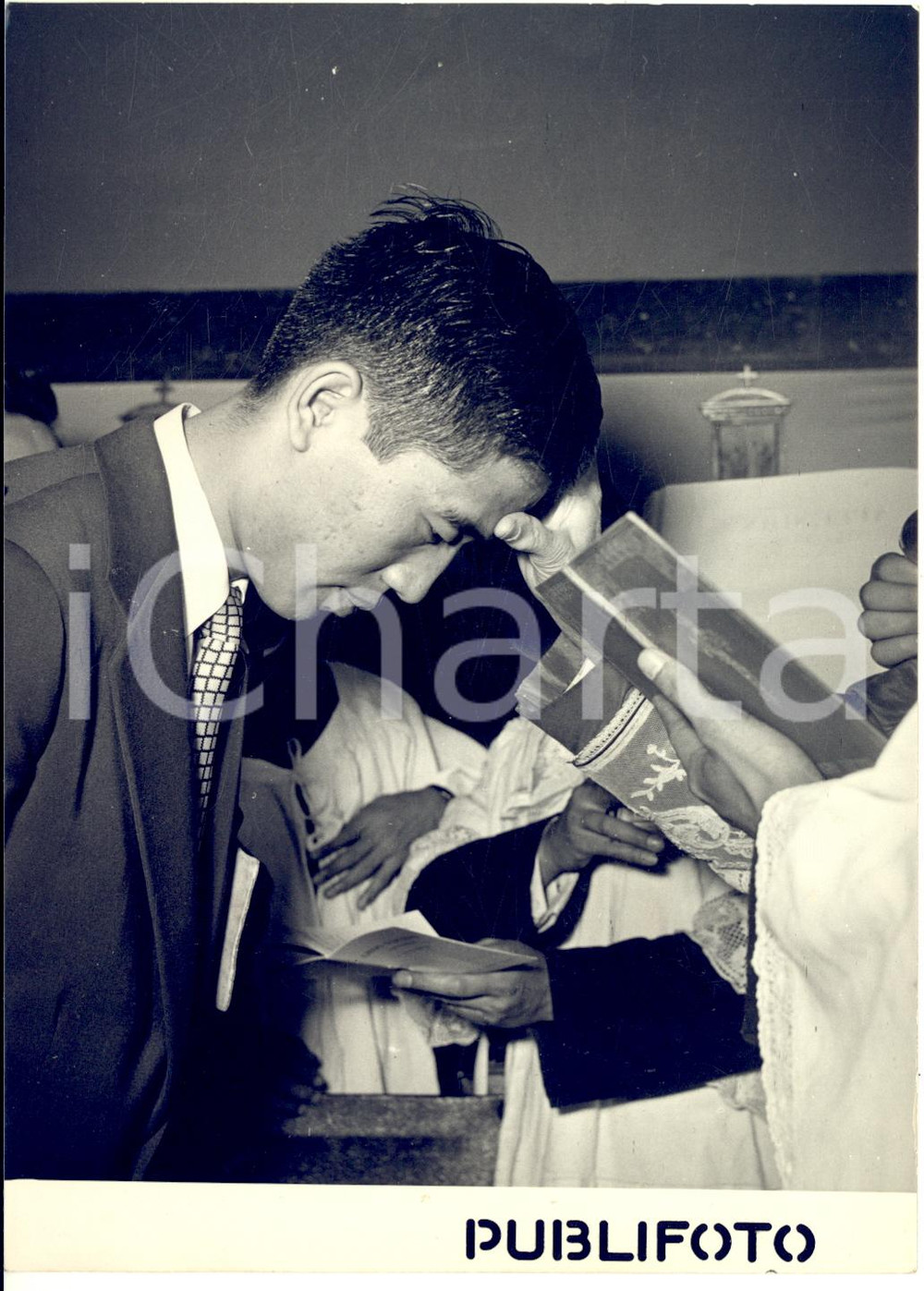 1954 ROMA Battesimo di ex soldati cinesi comunisti convertiti *Foto 13x18 cm