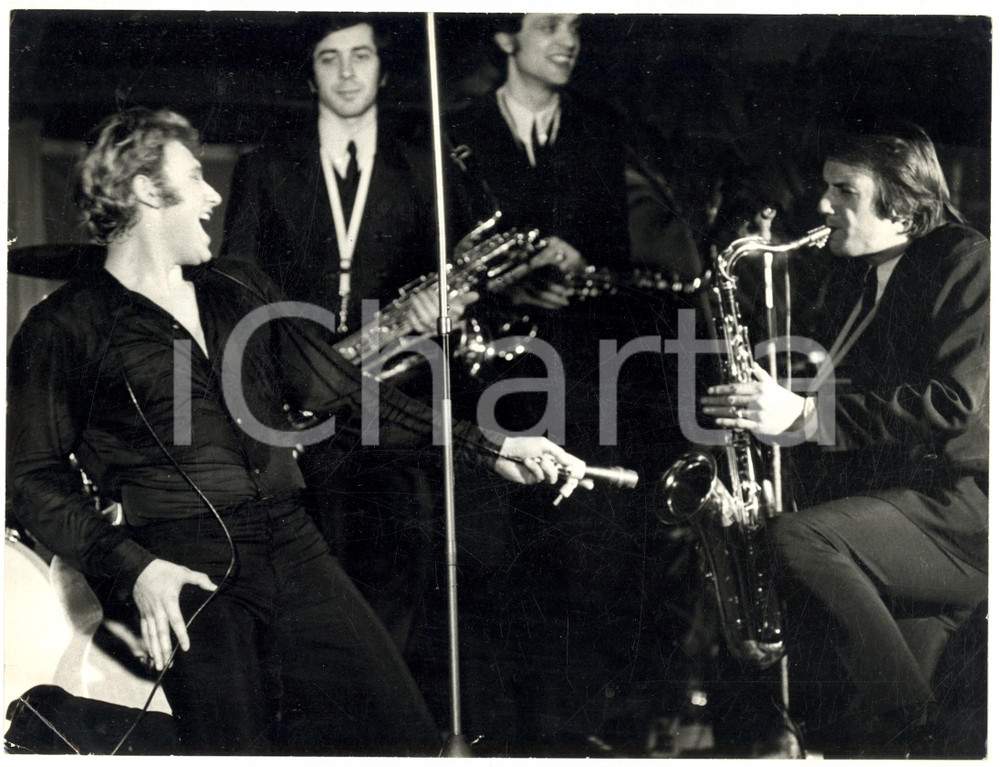 1970 PALERMO Festival Pop - Johnny HALLYDAY in concerto (3) Foto 27x20 cm