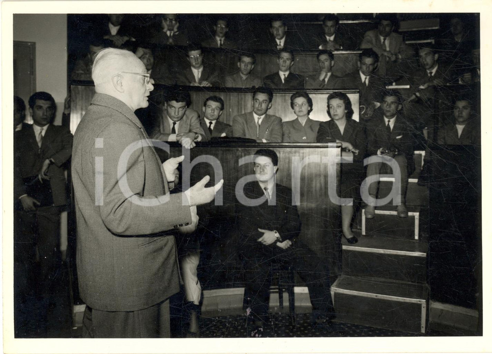  1955 TORINO Mario PONZIO insegna prima dell'amputazione causata da raggi X