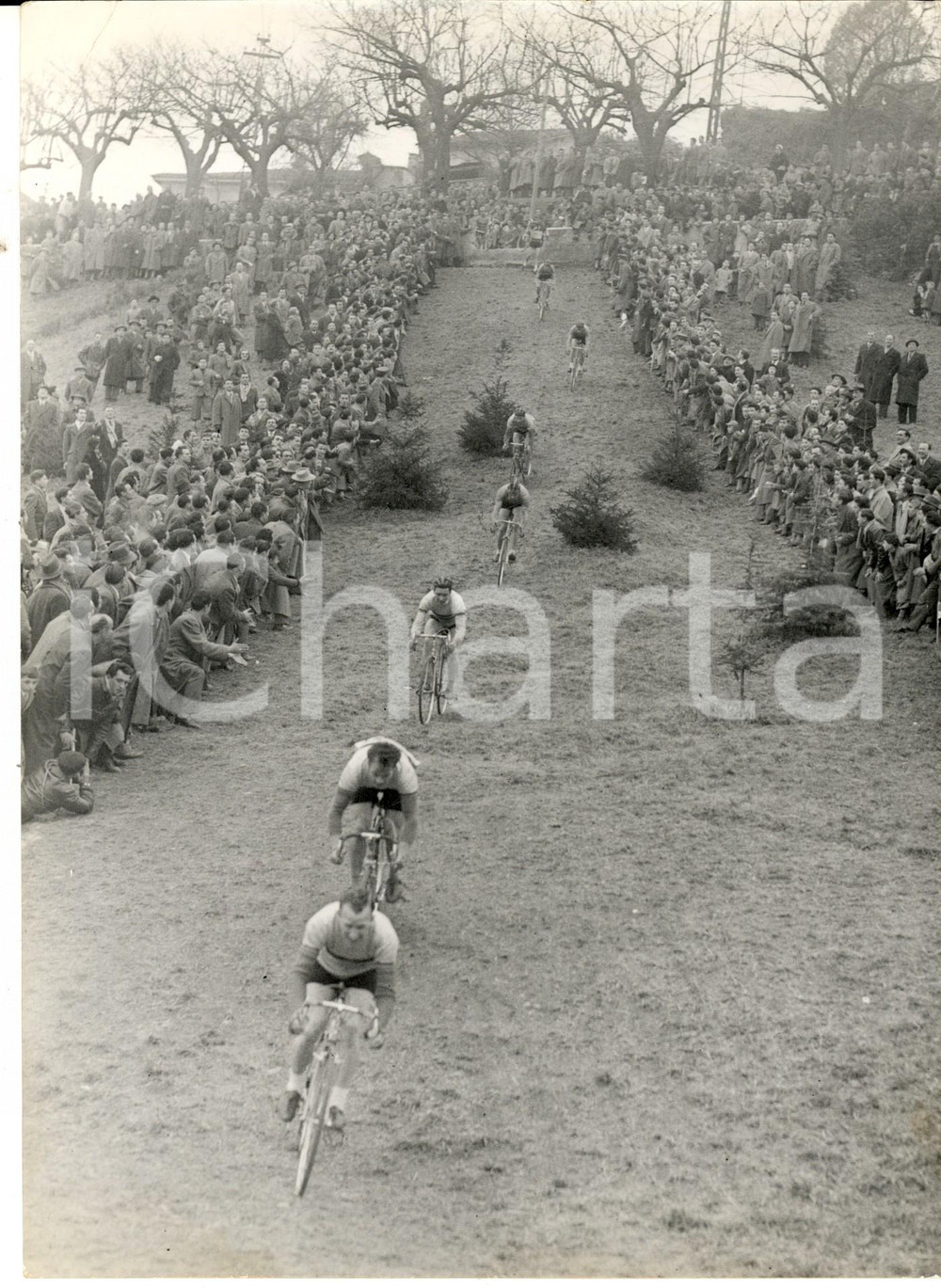 Fotografia d epoca originale 1954 CRENNA MONDIALI CICLOCROSS Un passaggio difficile Fotografia 18x24 1