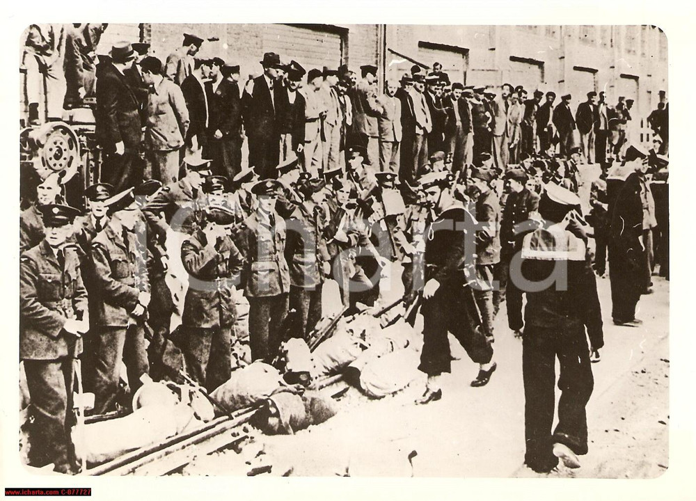 Fotografia d epoca originale 1941 GRECIA WW2 Corpo di spedizione inglese appena sbarcato attende ordini FOTO 1