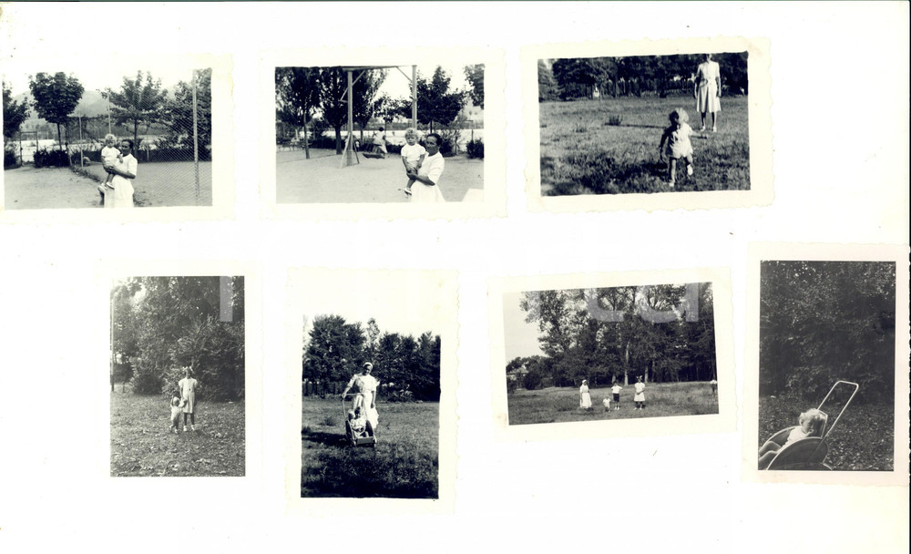 Fotografia d epoca originale 1940 SALICE TERME PV Giochi d infanzia con la balia Lotto 7 foto VINTAGE 11x9 1