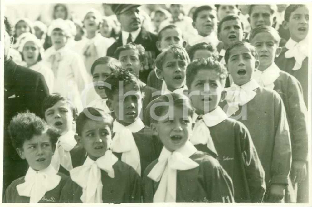 Fotografia d epoca originale 1931 ROMA Coro degli alunni scuole elementari al MILITE IGNOTO Fotografia 1