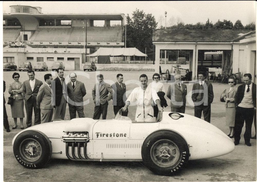 1957 MONZA F1 Pat O' CONNOR con auto CHRYSLER - KURTIS KRAFT gomme FIRESTONE