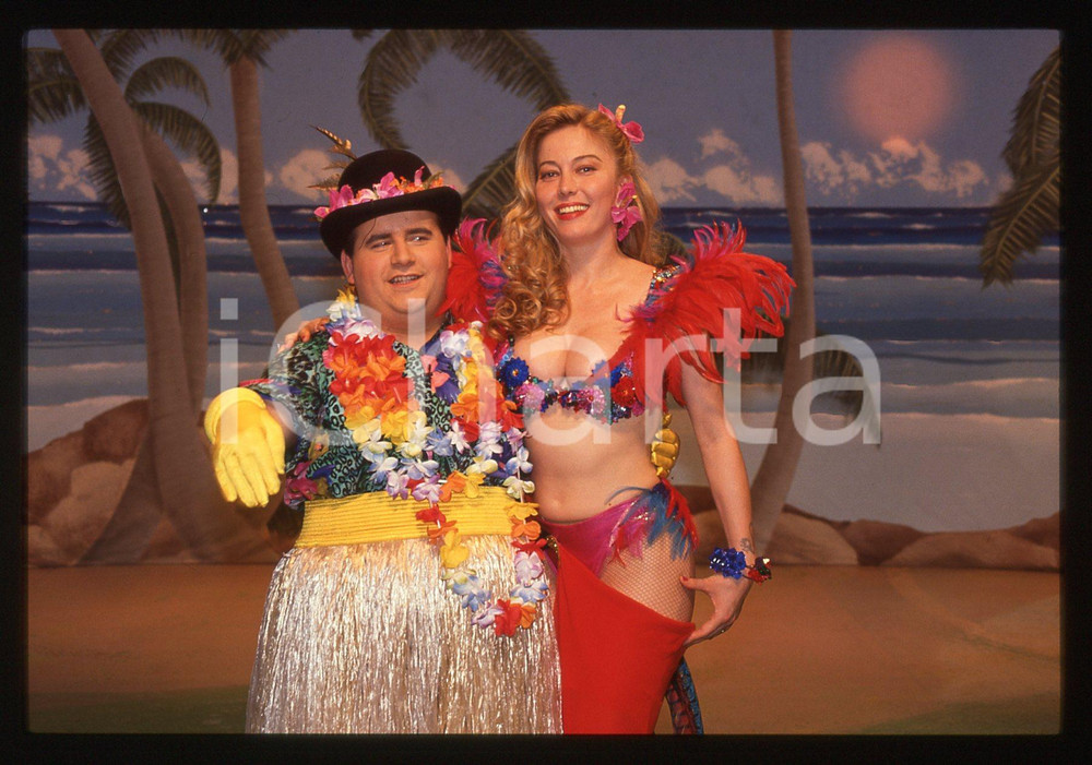35mm vintage slide* 1992 ITALIA 1 MAGICO DAVID - Gianni FANTONI e Moana POZZI 3