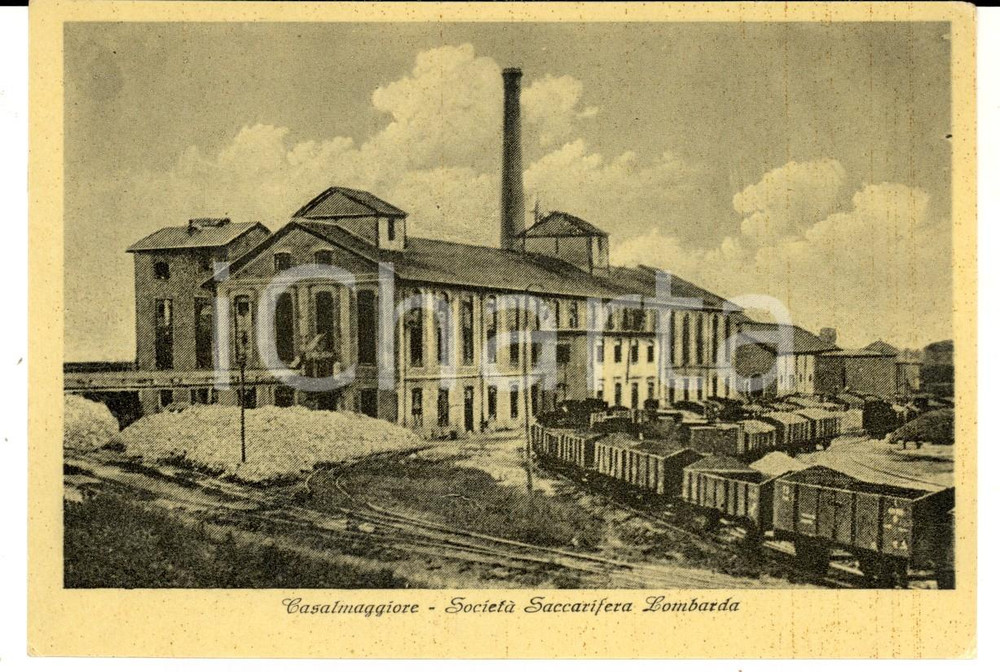 Cartolina originale da collezione 1940 ca CASALMAGGIORE CR Società Saccarifera Lombarda Cartolina FG NV 1