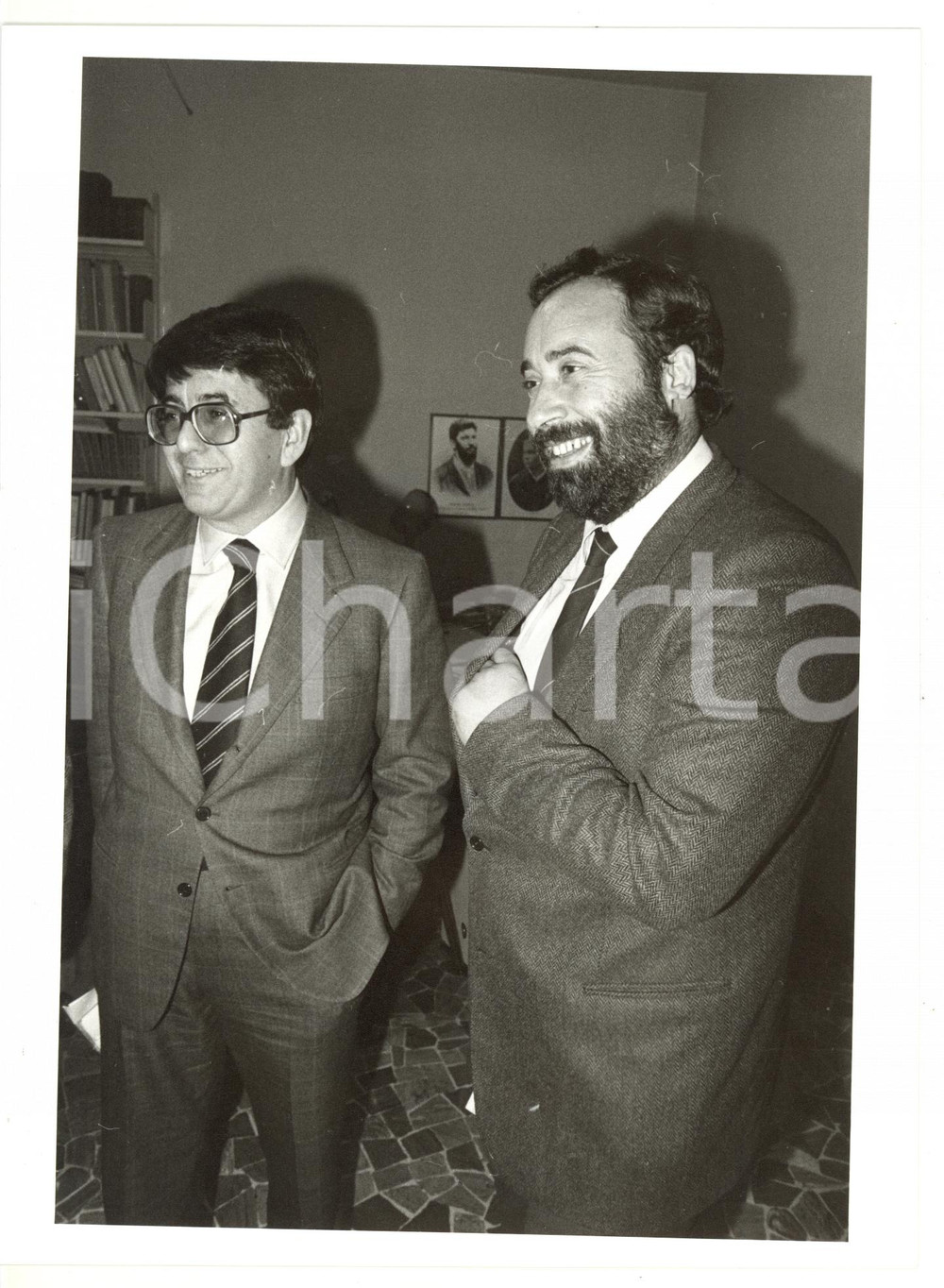 1985 ca POLITICA Vittorio MERLONI e Ottaviano DEL TURCO *Foto 18x24 cm