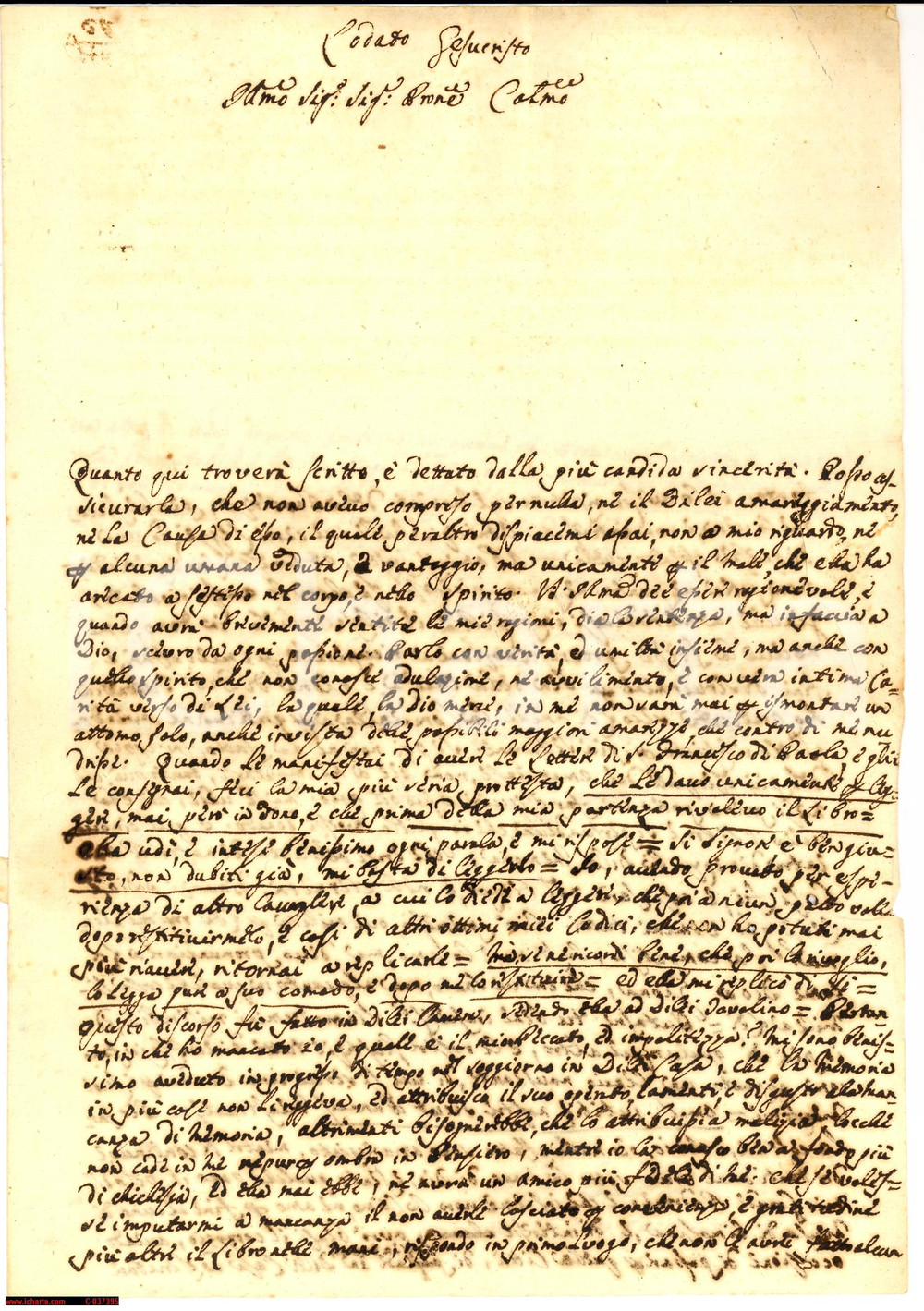 Manoscritto, lettera originale 1796 FIRENZE Paolo BACCI non restituisce libro prestato 1