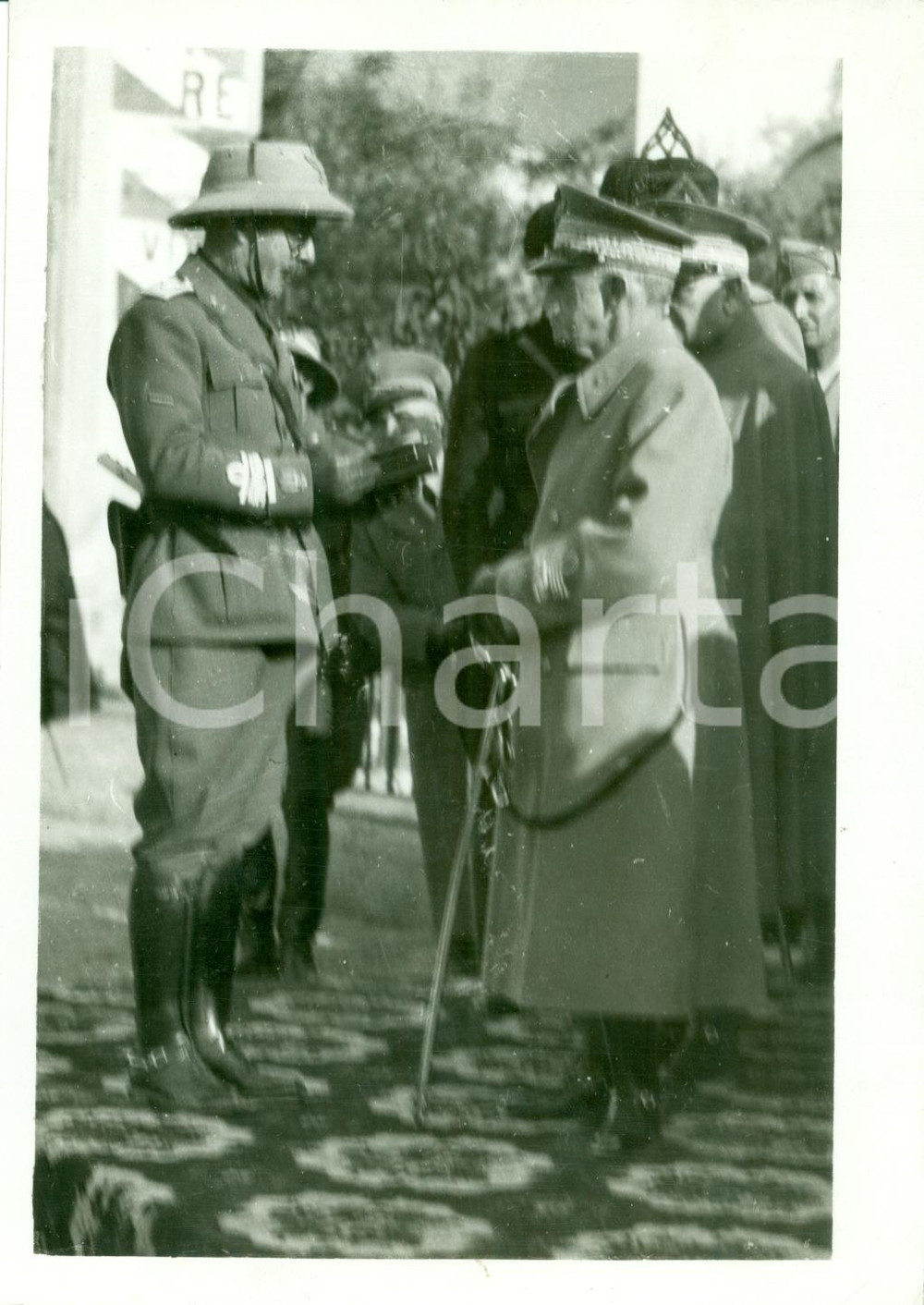 Fotografia d epoca originale 1935 MADDALONI CE Gen. Enrico BOSCARDI medaglia a Re Btg CURTATONE E MONTANARA 1