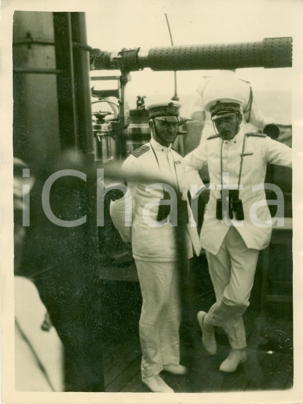 Fotografia d epoca originale 1927 OSTIA RM Ufficiali di MARINA alla rivista navale FOTOGRAFIA 1