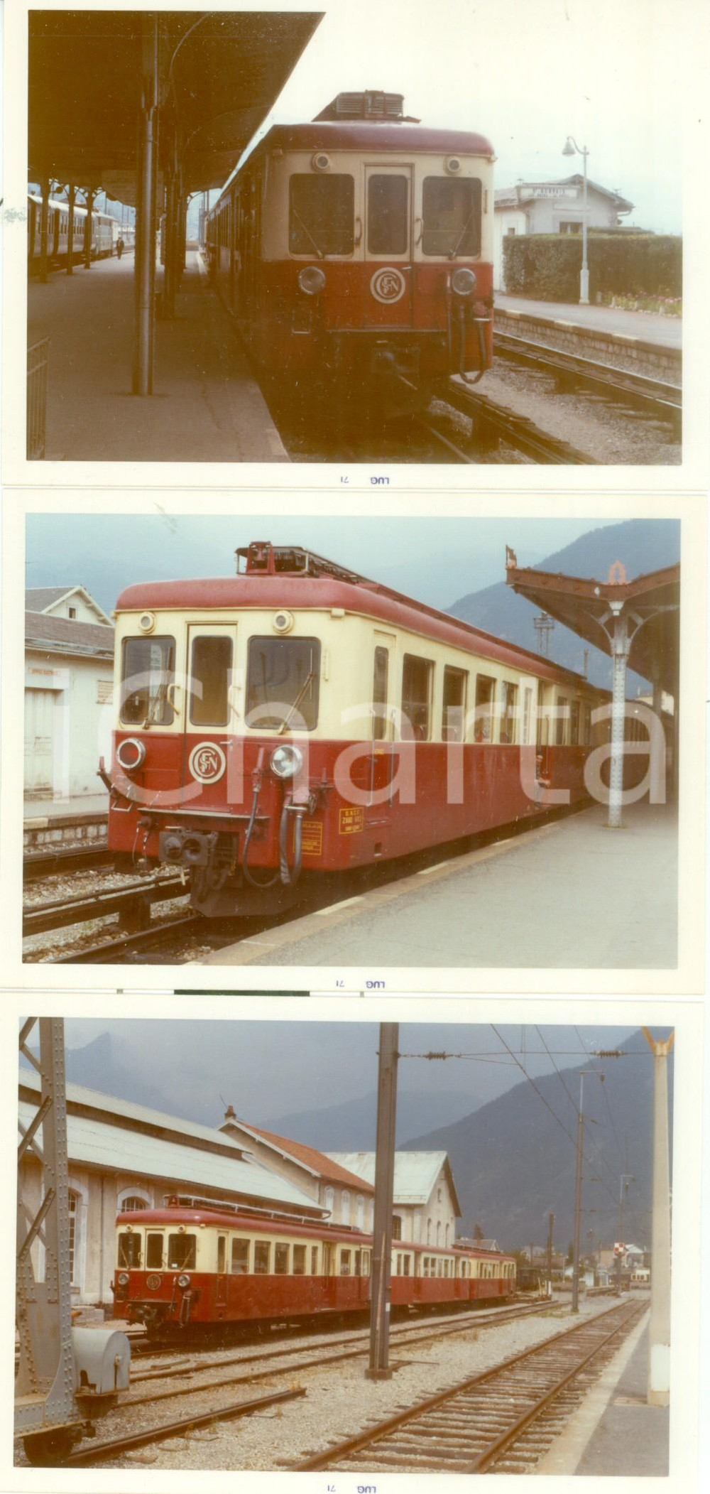 Fotografia d epoca originale 1971 FRANCE Ferrovia SNCF CHAMONIX LE FAYET VALLORCINE Locomotiva Lotto 3 foto 1