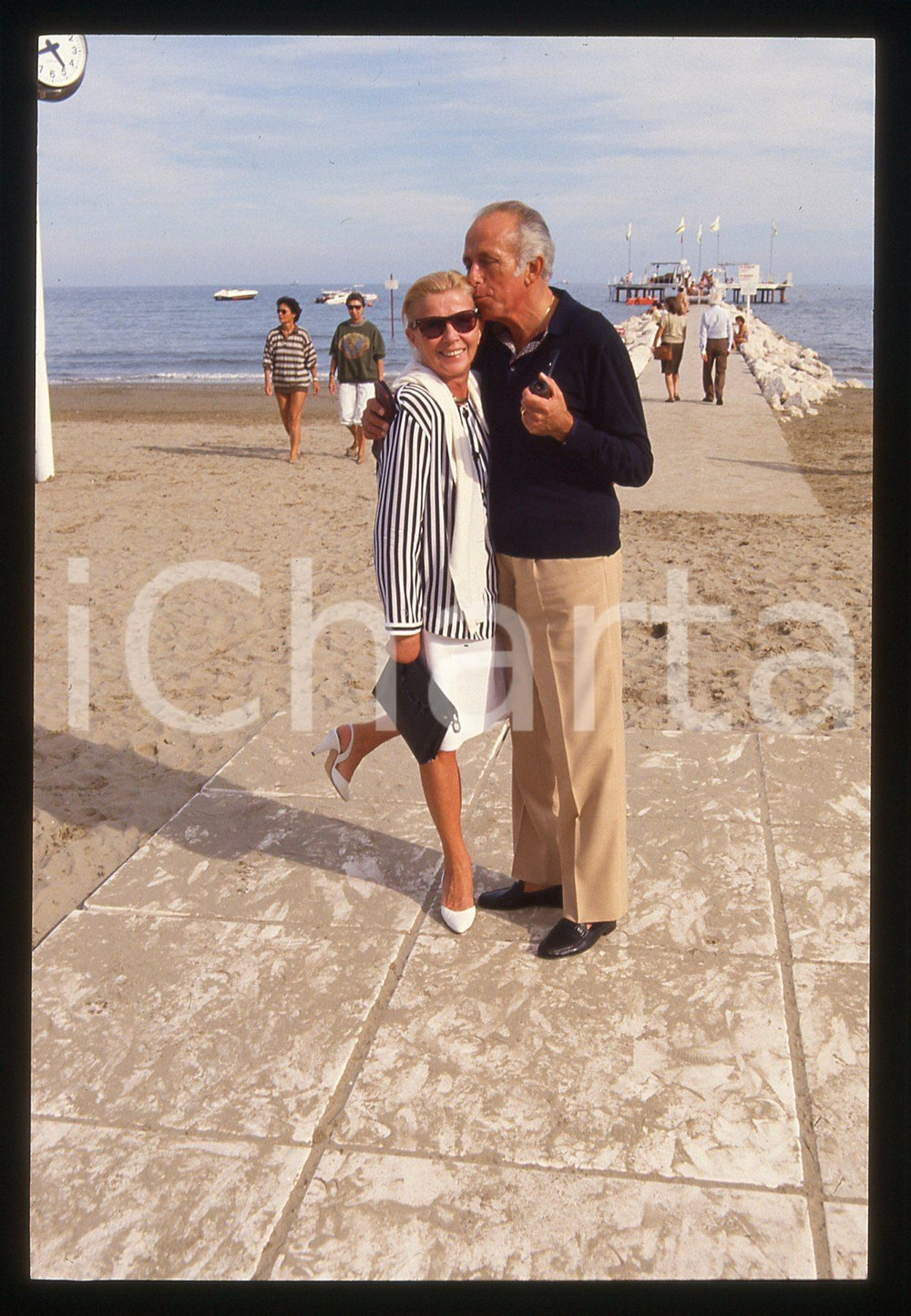 35mm vintage slide*1985ca LIDO DI VENEZIA Delia SCALA e Arturo FREMURA 5