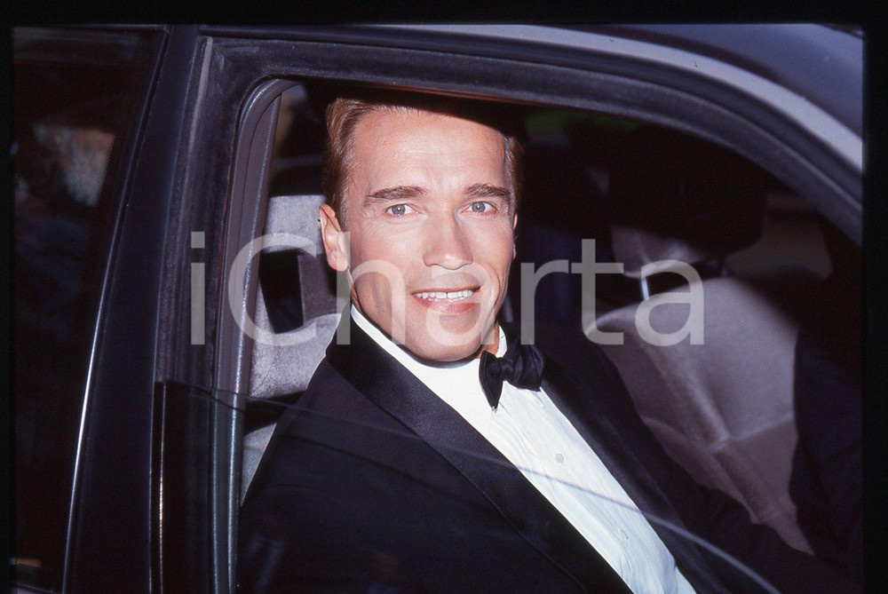 35mm vintage slide* 1992 MILANO Arnold SCHWARZENEGGER  NOTTE dei TELEGATTI 13