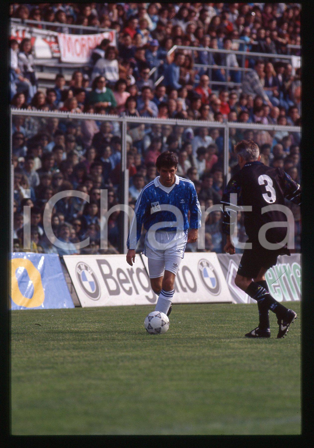 35mm vintage slide* 1995 ca BERGAMO - CALCIO Luca BARBAROSSA e Franco OPPINI