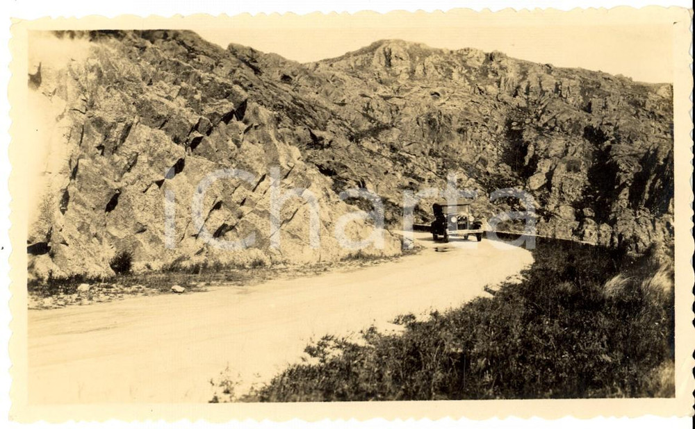 Fotografia d epoca originale 1934 MINA CLAVERO ARGENTINA Gita in macchina lungo i tornanti Foto 1
