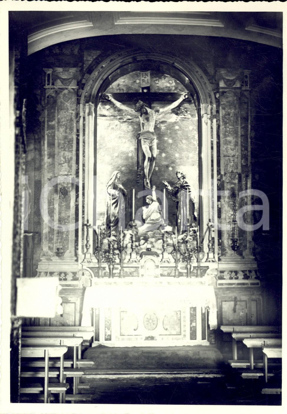 Fotografia d epoca originale 1960 ca GAETA Cappella del SS. CROCIFISSO Foto Marcello MILANA 13x18 cm 1