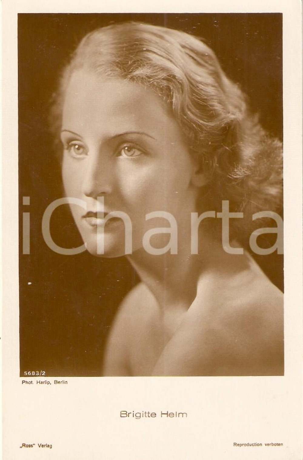 Cartolina originale da collezione 1930 ca CINEMA Actress Brigitte HELM Portrait *Cartolina FP NV 1