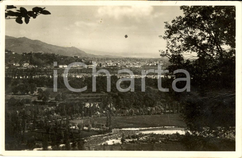 Cartolina originale da collezione 1944 BORGO SAN DALMAZZO (CN) Veduta panoramica paese e campagna *Cartolina FP VG 1
