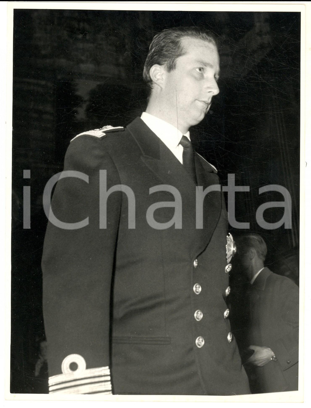 Fotografia d epoca originale 1960 ca BRUXELLES Ritratto del principe Alberto del BELGIO Foto 18x24 cm 1