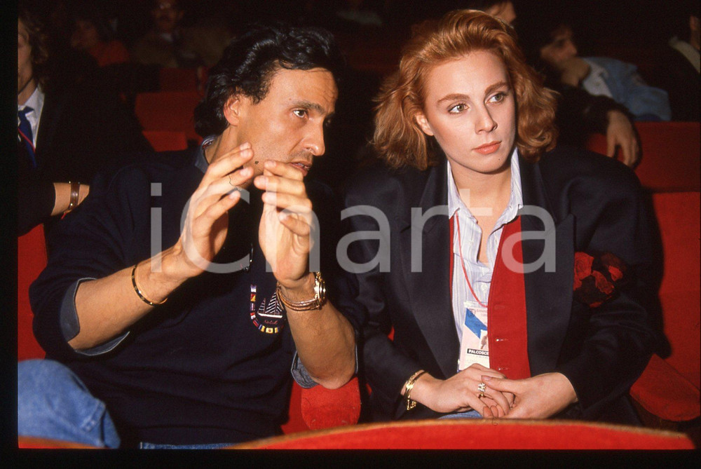 35mm vintage slide* 1989 FESTIVAL SANREMO - Stefania LA FAUCI e Gigi SABANI (2)