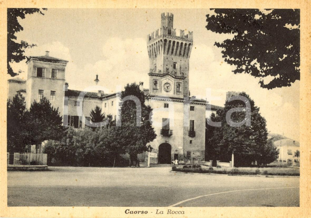 Cartolina originale da collezione 1940 ca CAORSO PC Veduta della rocca MANDELLI Cartolina postale FG NV 1