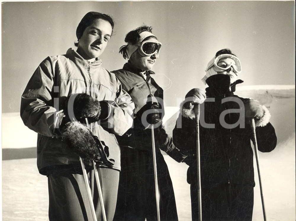 1955 SCI CERVINIA Allenamenti Olimpiadi - Pia RIVA Carla MARCHELLI Celina SEGHI