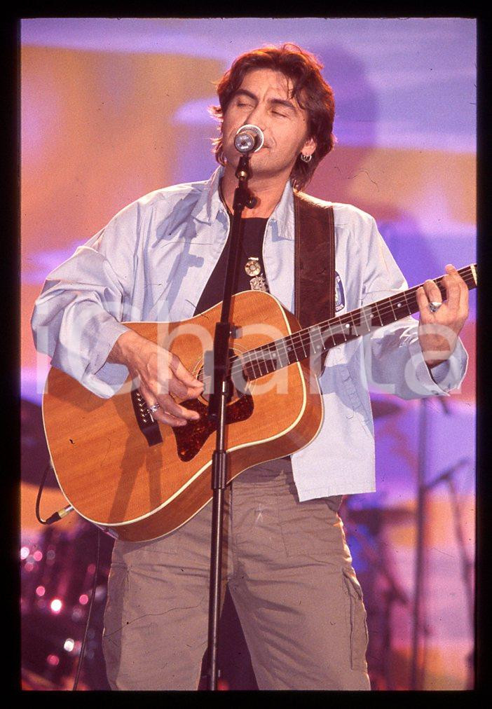 Fotografia d epoca originale 35mm vintage slide 1995 MUSICA  Luciano LIGABUE 2 1