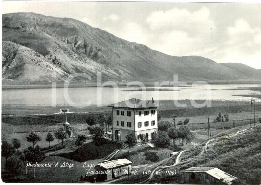 Cartolina originale da collezione 1963 PIEDIMONTE D'ALIFE (CE) Lago MATESE con palazzine S.M.E. * Cartolina FG VG 1