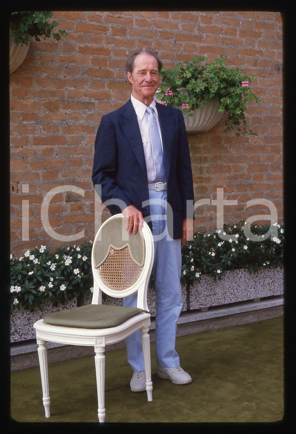 35mm vintage slide* 1988 VENEZIA Don AMECHE alla Mostra del Cinema - Ritratto