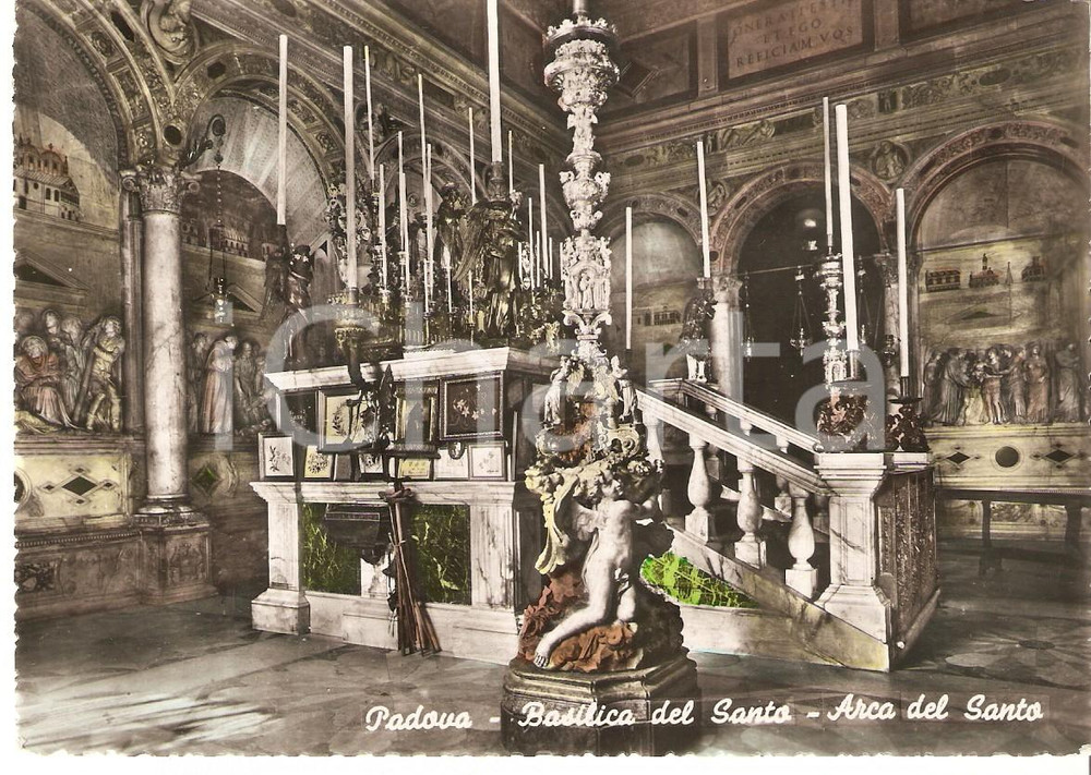 Cartolina originale da collezione 1950 ca PADOVA Arca di Sant Antonio in Basilica Cartolina FG VG 1