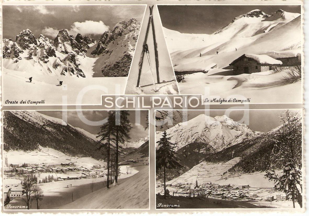 Cartolina originale da collezione 1960 ca SCHILPARIO (BG) Creste e malghe di CAMPELLI Vedutine *Cartolina FG NV 1
