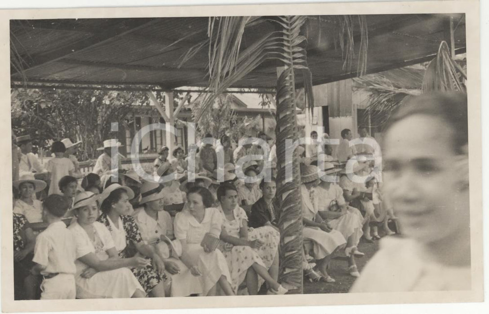 Fotografia d epoca originale 1937 PAPEETE Polinesia 1 FESTA 14 LUGLIO  REAL PHOTO cm 13,5 x 8,5 1