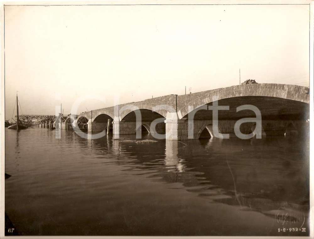Fotografia d epoca originale 1932 VENEZIA Costruzione arcate ponte per MESTRE Fotografia 1