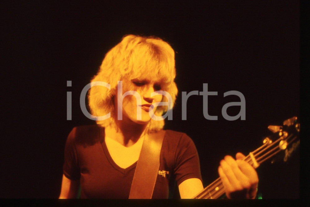 35mm vintage slide* 1985ca MUSICA Dee O'MALLEY delle ROCK GODDESS in concerto 1