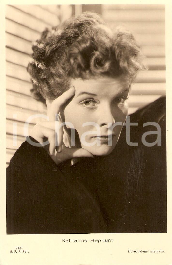 Cartolina originale da collezione 1934 CINEMA Actress Katharine HEPBURN Portrait Cartolina FP NV 1