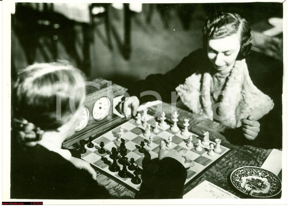 Fotografia d epoca originale 1938 MILANO Concorso internazionale di scacchi al gruppo CANTORE Fotografia 1