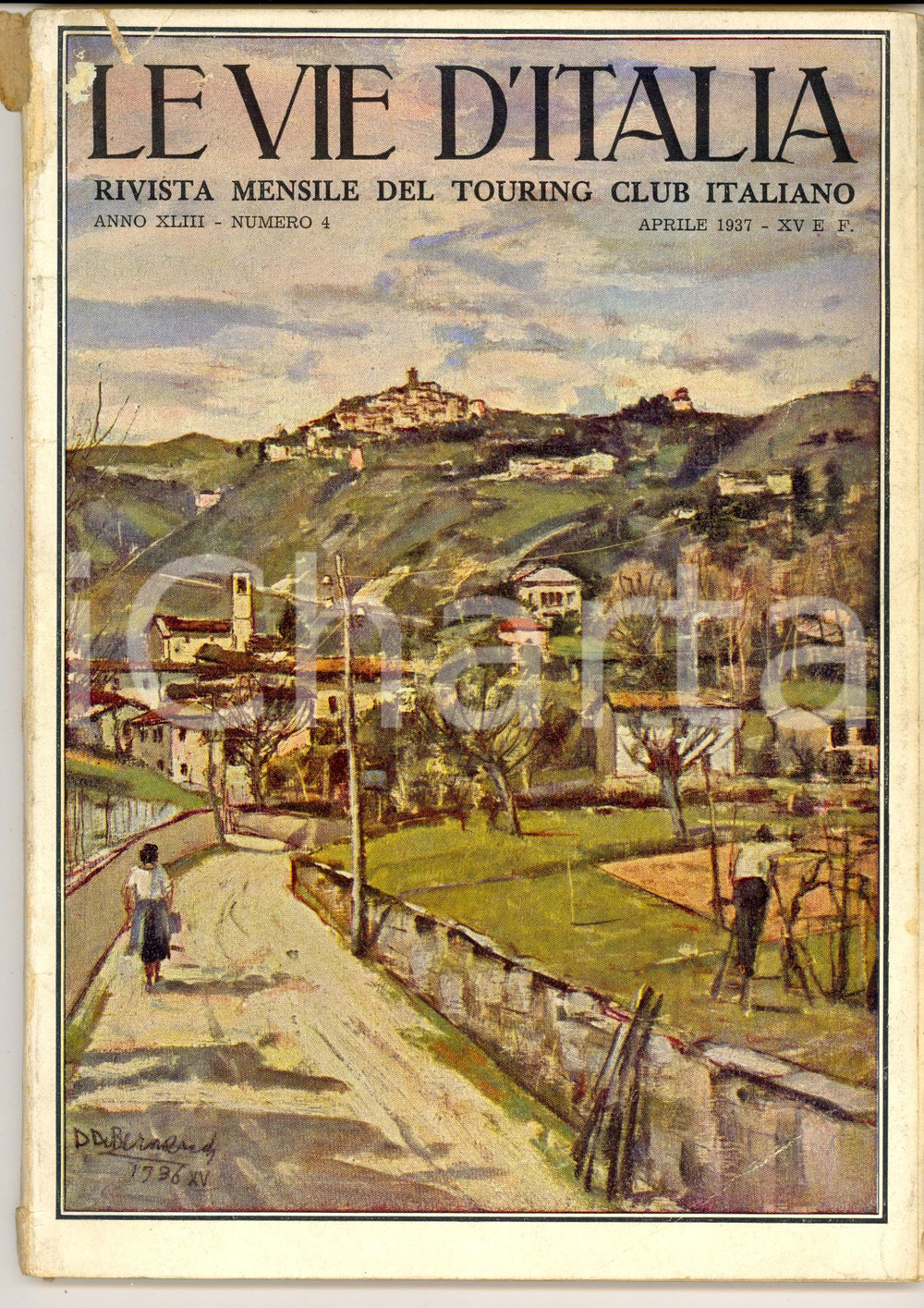 Giornale, rivista storica 1937 LE VIE D ITALIA Festa delle nocelle a VIAREGGIO Anno XLIII n°4 DANNEGGIATA 1