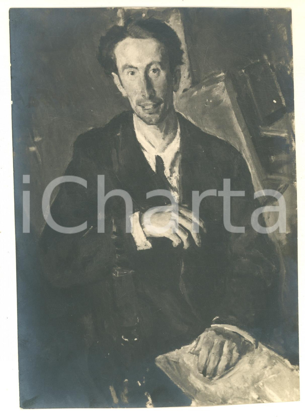 Fotografia d epoca originale 1935 MOSTRE D ARTE Carlo STRICCOLI Ritratto Fotografia coeva del quadro 1