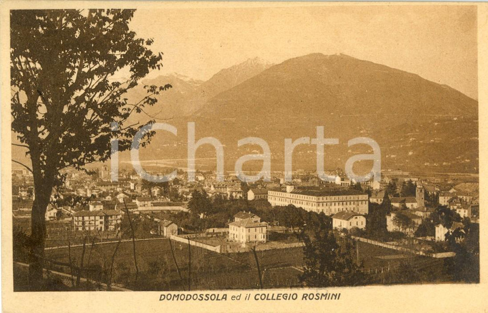Cartolina originale da collezione 1930 DOMODOSSOLA - L'abitato e il Collegio Rosmini 1