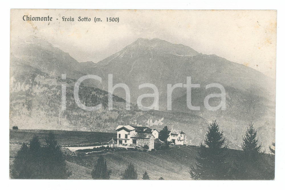 Cartolina originale da collezione 1924 CHIOMONTE - FRAIS SOTTO - FP VG 1