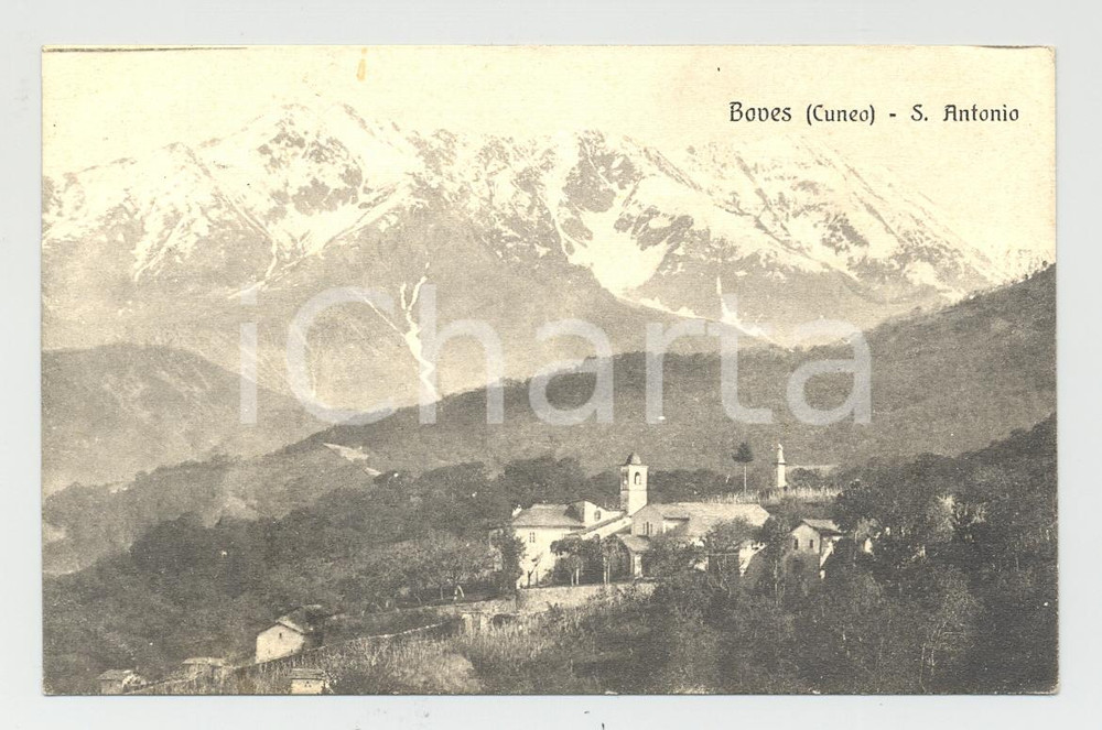 Cartolina originale da collezione 1917 BOVES Veduta generale di Sant Antonio 1