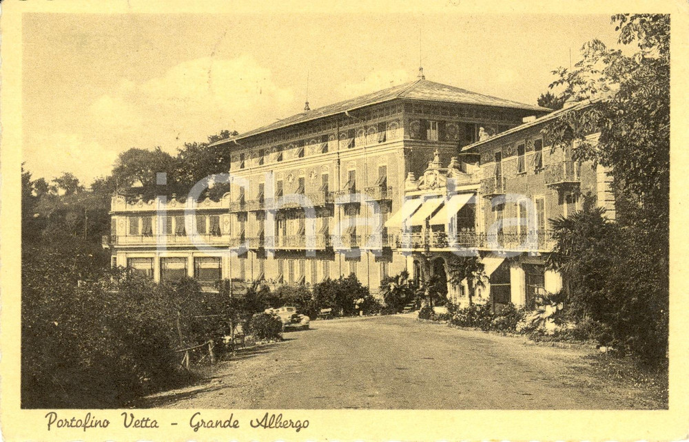 Cartolina originale da collezione 1948 CAMOGLI (GE) Veduta Grand Hotel PORTOFINO VETTA *Cartolina FP VG 1