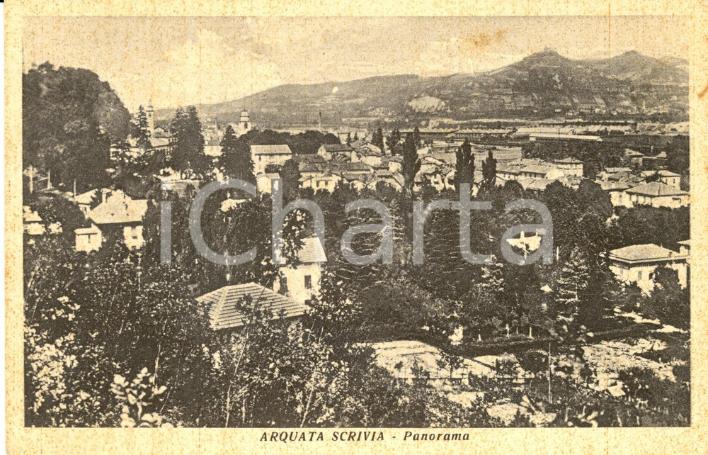 Cartolina originale da collezione 1930 ca ARQUATA SCRIVIA (AL) Veduta panoramica dell'abitato *Cartolina FP NV 1